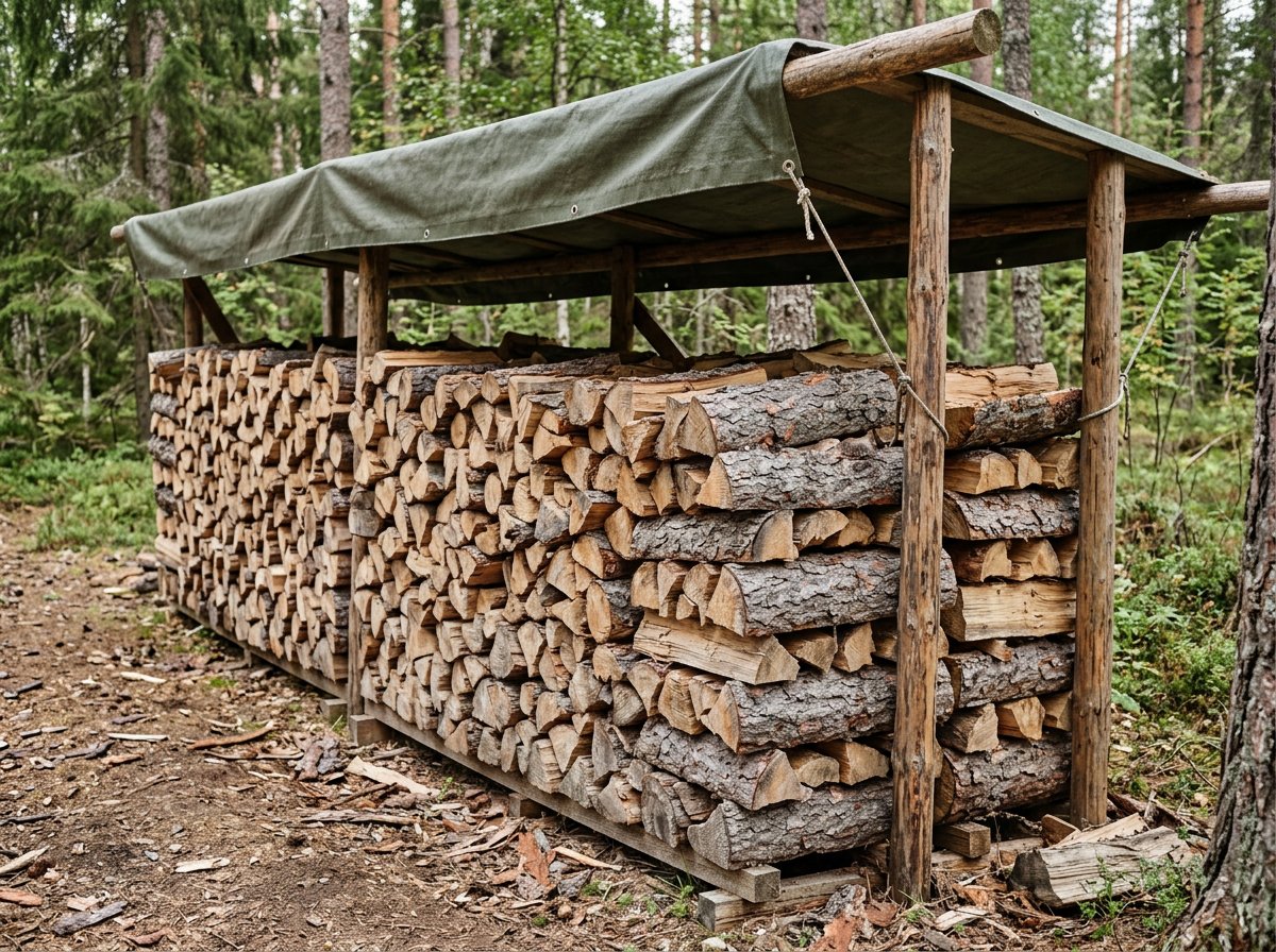 Сосновые дрова — укладка партии, Москва